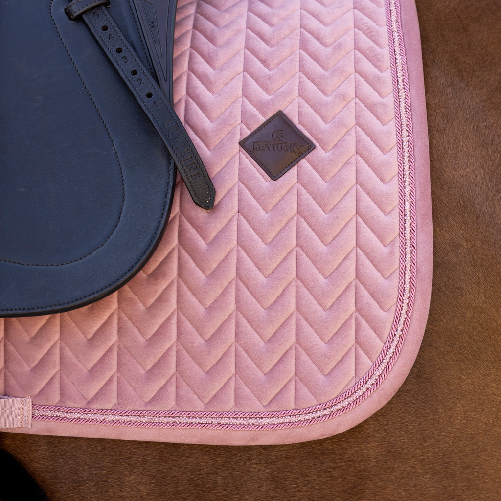 Kentucky Sattelunterlage Samt Mini Perlen - Dressur