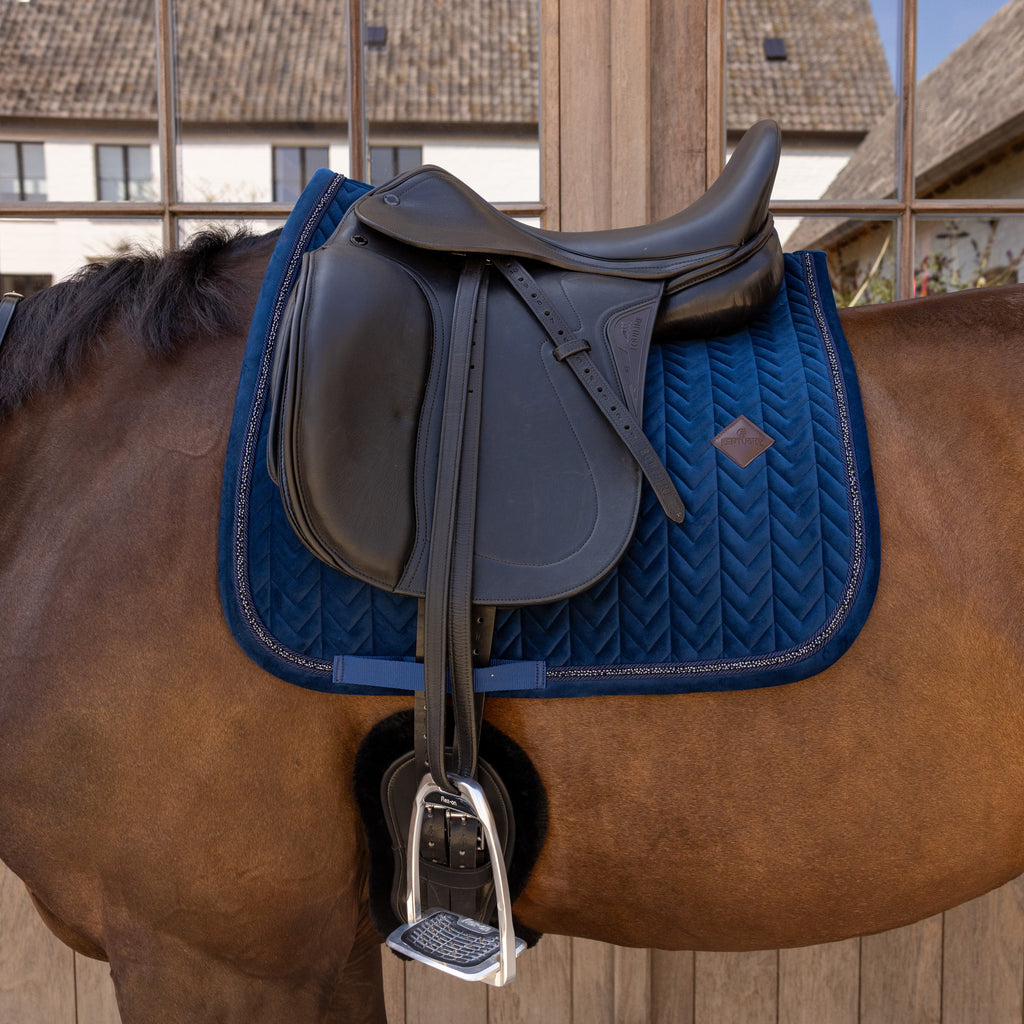 Kentucky Sattelunterlage Samt Mini Perlen - Dressur