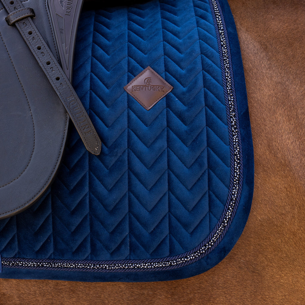 Kentucky Sattelunterlage Samt Mini Perlen - Dressur