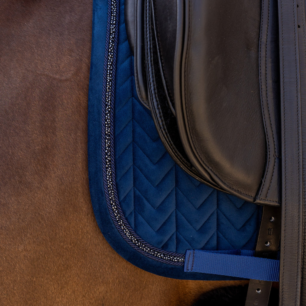 Kentucky Sattelunterlage Samt Mini Perlen - Dressur