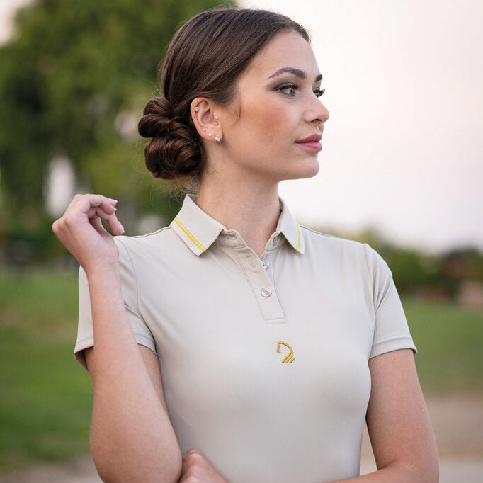 HKM Poloshirt Limone - Kurzarm - Damen