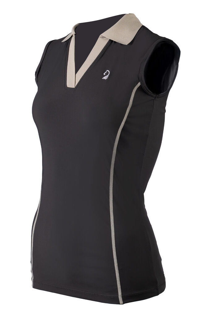 HKM Poloshirt Limone - Ärmellos - Damen
