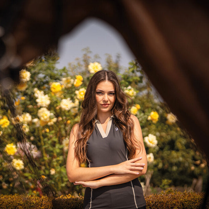HKM Poloshirt Limone - Ärmellos - Damen