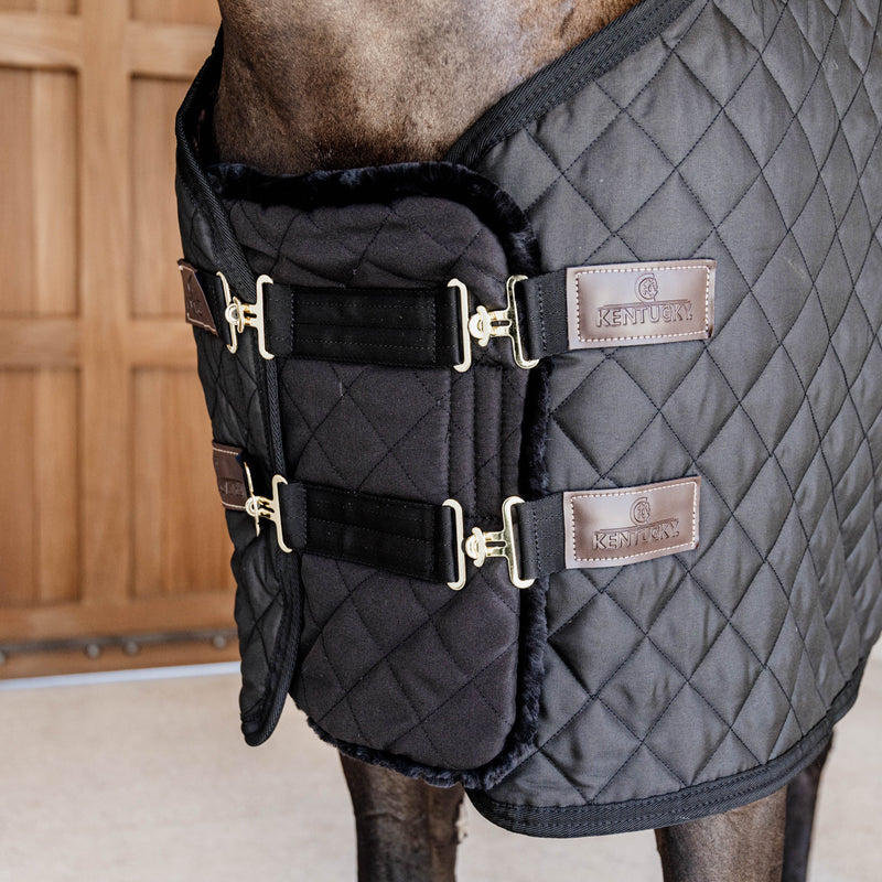 Kentucky Quilted Chest Expander Vegan Sheepskin - 2 Closures
