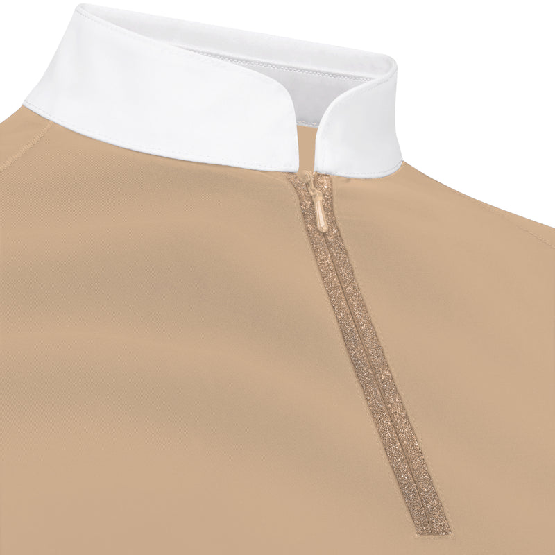 Kentucky Show Shirt Classic Glitter Zipper - Long Sleeve - Women