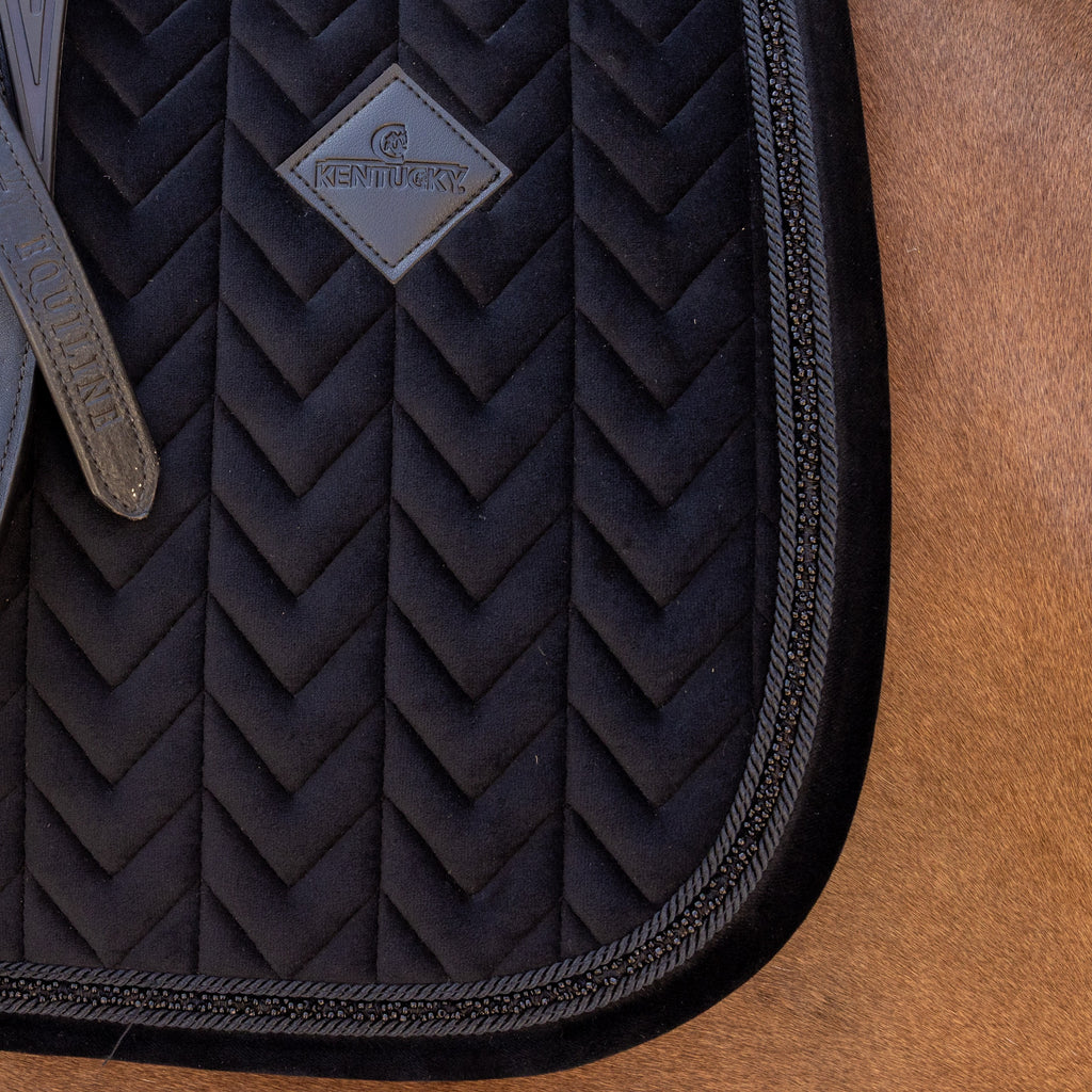 Tapis de Selle Kentucky Velours Mini Perles - Dressage