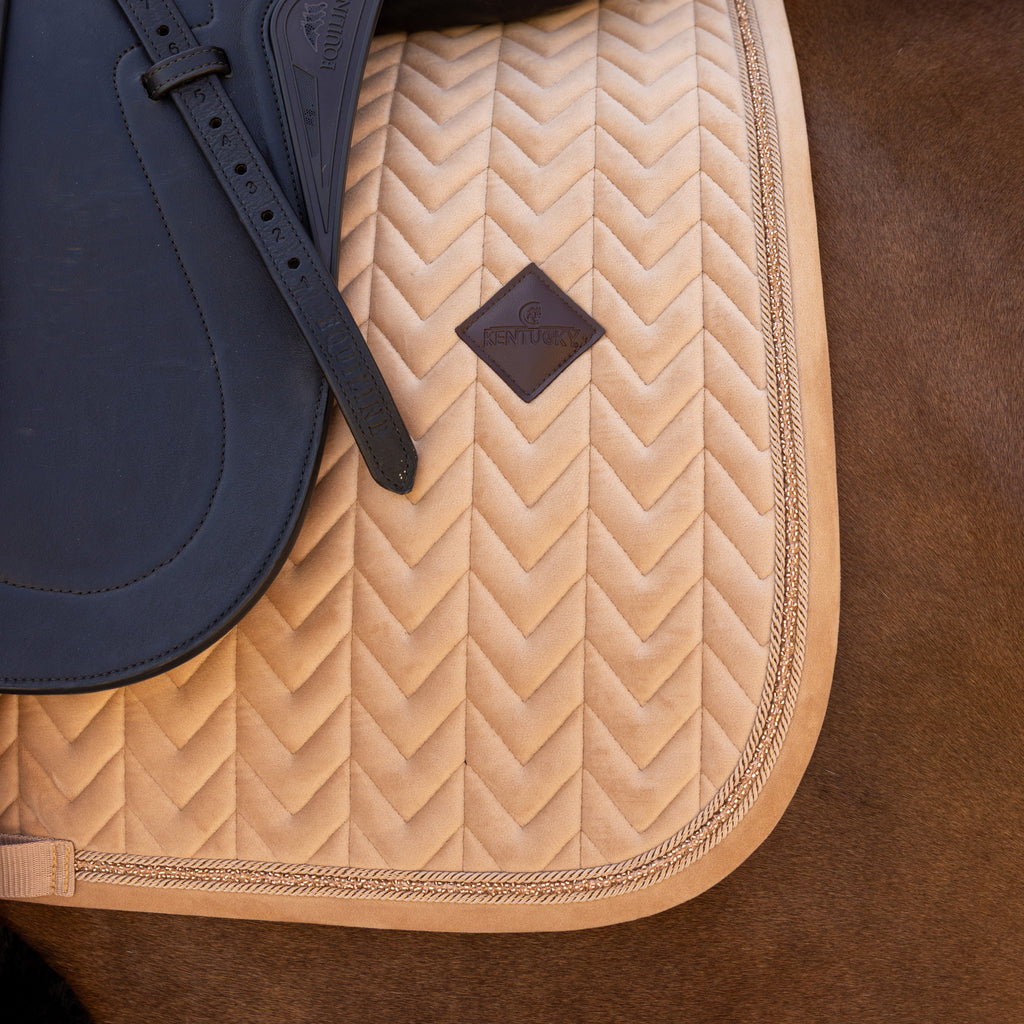Tapis de Selle Kentucky Velours Mini Perles - Dressage