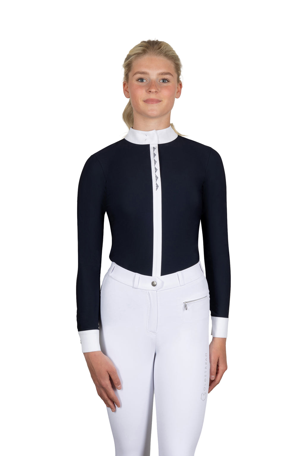 Coldstream Turniershirt Larkhall Diamante - Lange Ärmel - Damen