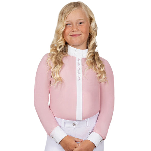 Coldstream Turniershirt Larkhall Diamante - Lange Ärmel - Mädchen