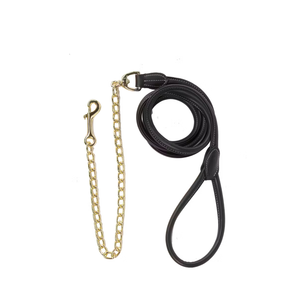 Kentucky Führstrick Leder mit Kette - 270 cm