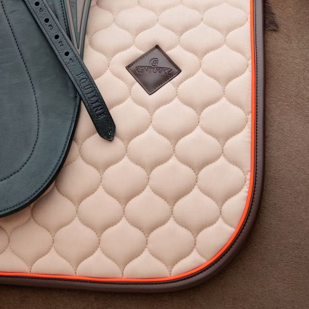 Kentucky Sattelpad Onion Quilt Leder Neon - Dressur