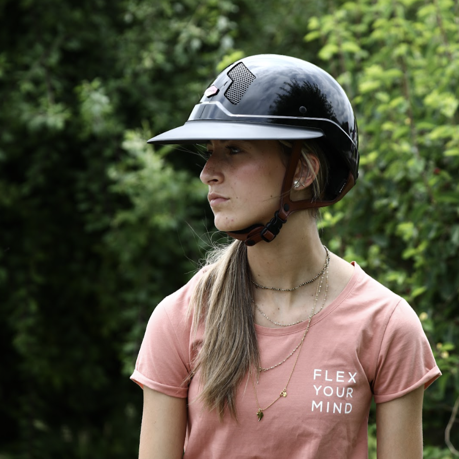 Flex-on Helmet Armet - Angel Visor - Brown Chinstrap