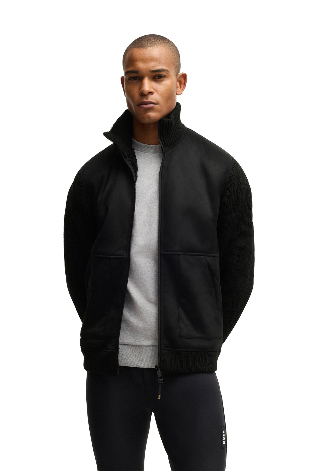 BOSS Equestrain Taylor Alcantara Bomber Jacket - Men