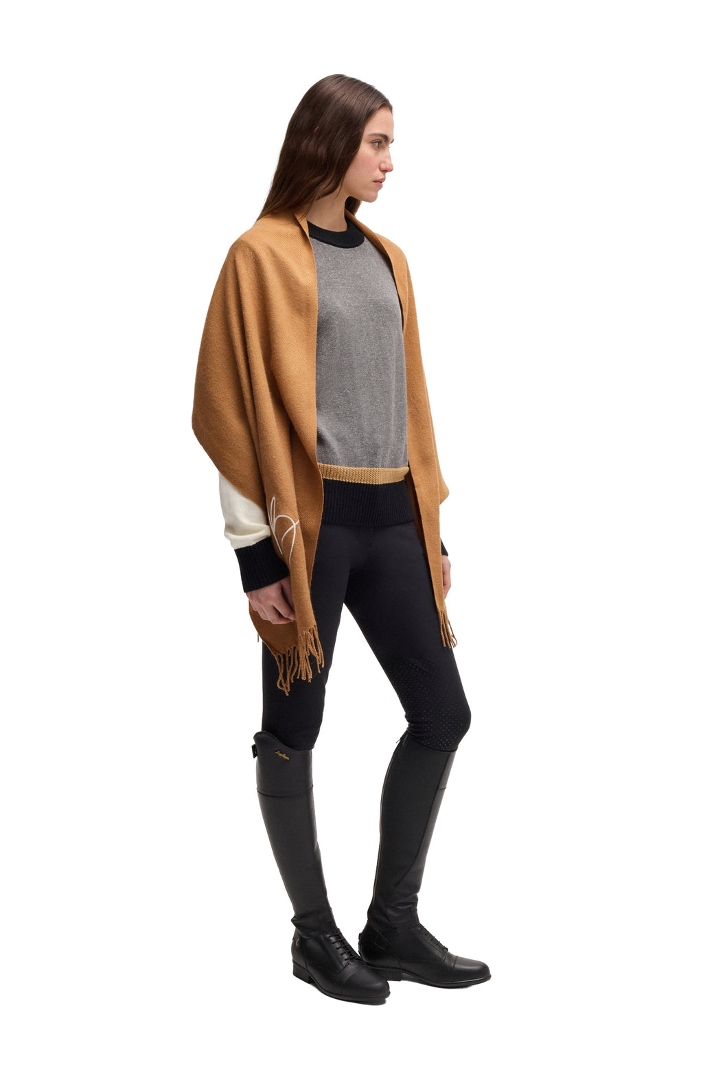 BOSS Equestrian Soft Scarf Logo