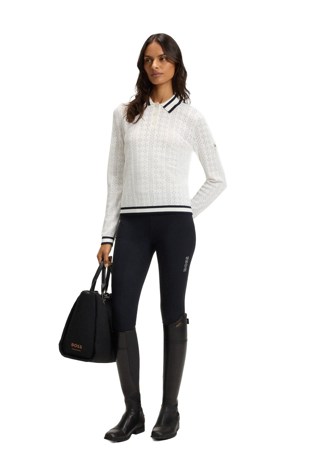 BOSS Equestrian Polo-Pullover Pam - Damen