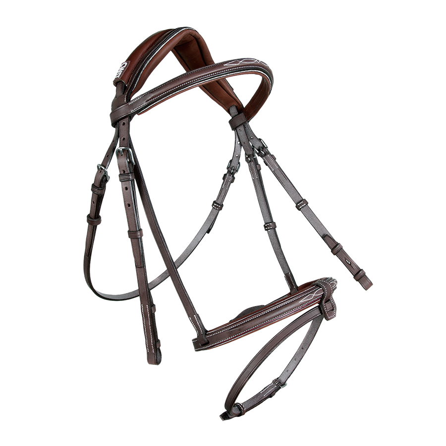 CWD Anatomisches Zaumzeug Fancy Stitching - Sportfarbe