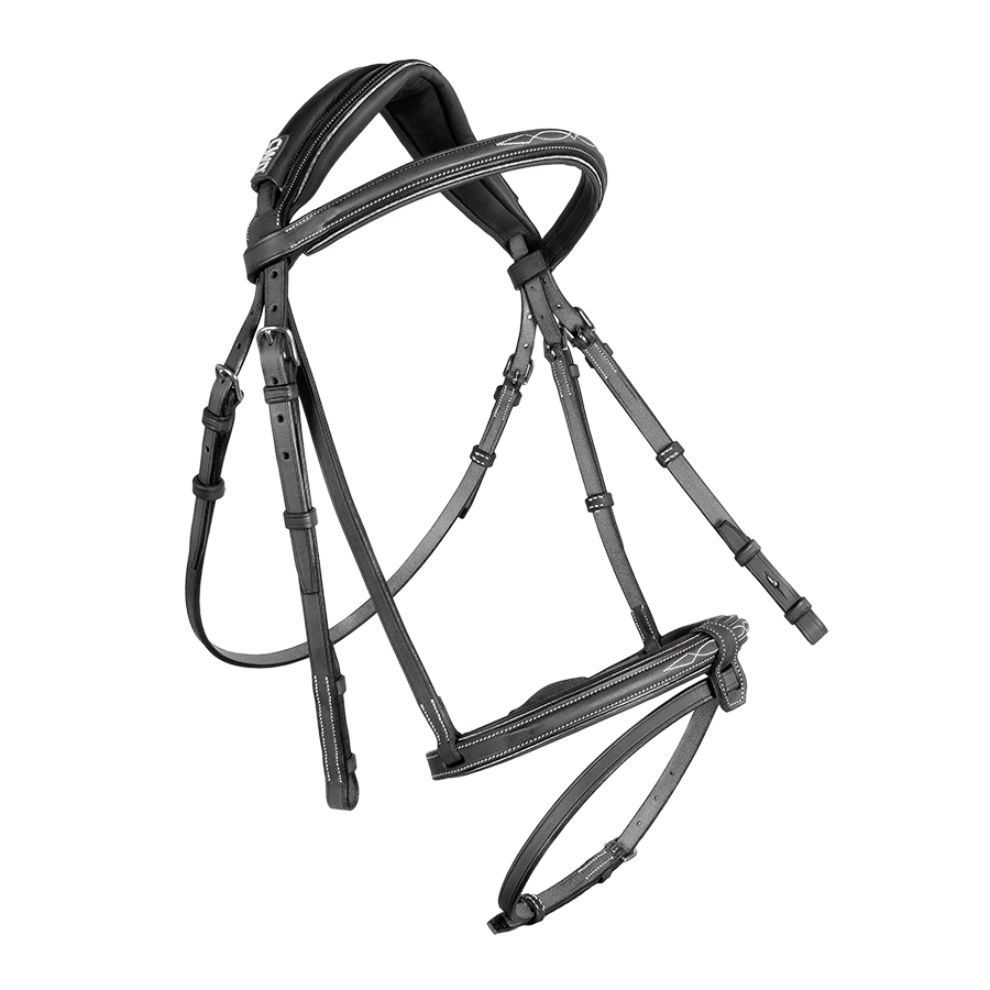 CWD Anatomisches Zaumzeug Fancy Stitching - Sportfarbe