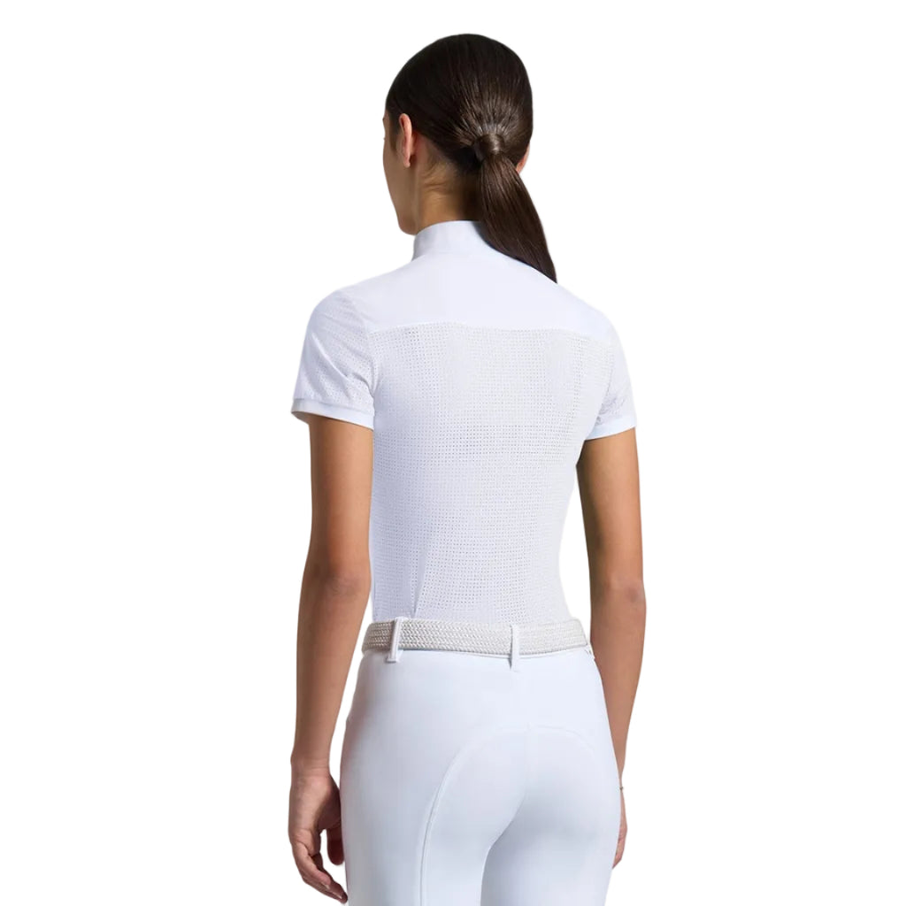 Cavalleria Toscana Show Shirt Perforated - Short Sleeves - Girls��