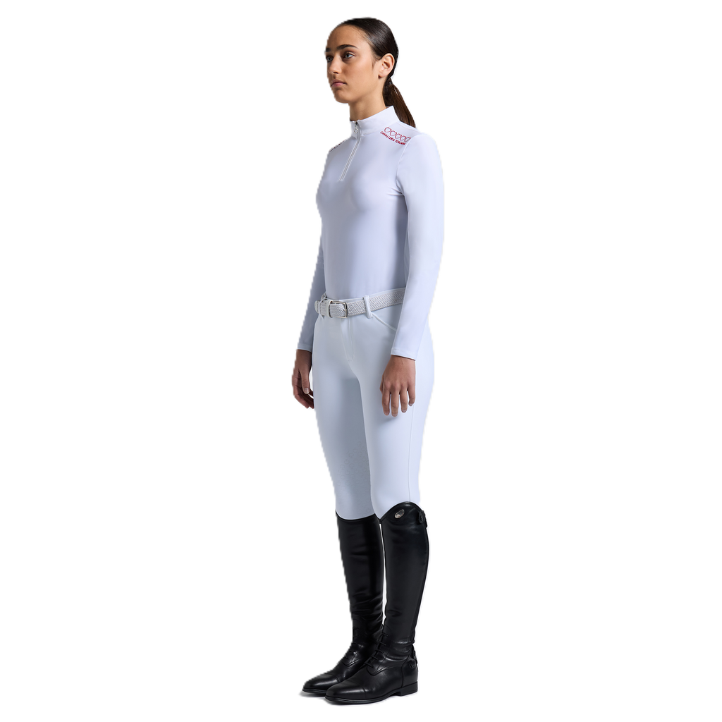 Cavalleria Toscana Chemise de concours Jersey Heart - Manches longues - Filles