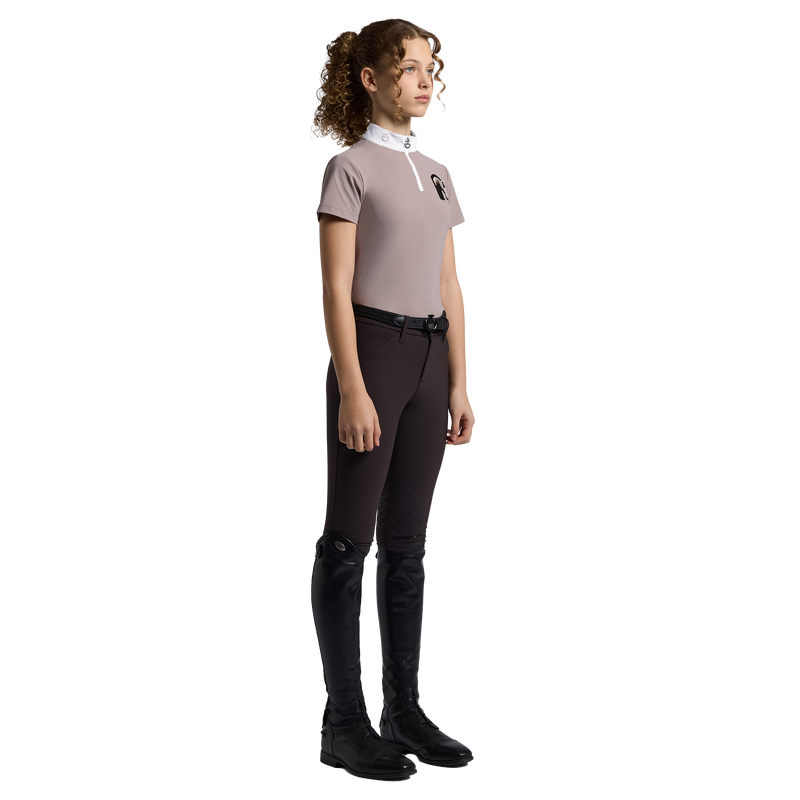 Cavalleria Toscana Show Shirt Horse Patch - Short Sleeves - Girls