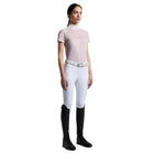 Cavalleria Toscana Turniershirt Perforierter Jersey Einsatz - kurze Ärmel - Damen