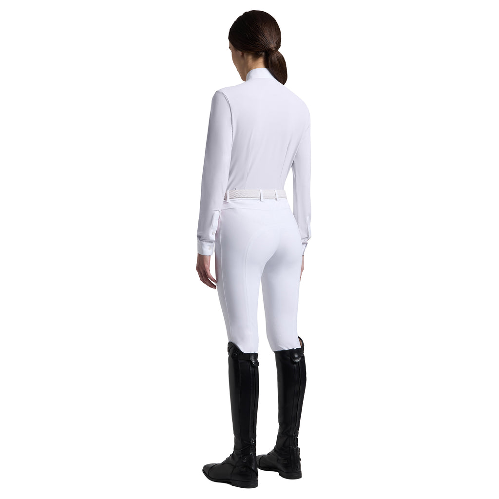 Cavalleria Toscana Turniershirt Stickerei - Lange Ärmel - Damen