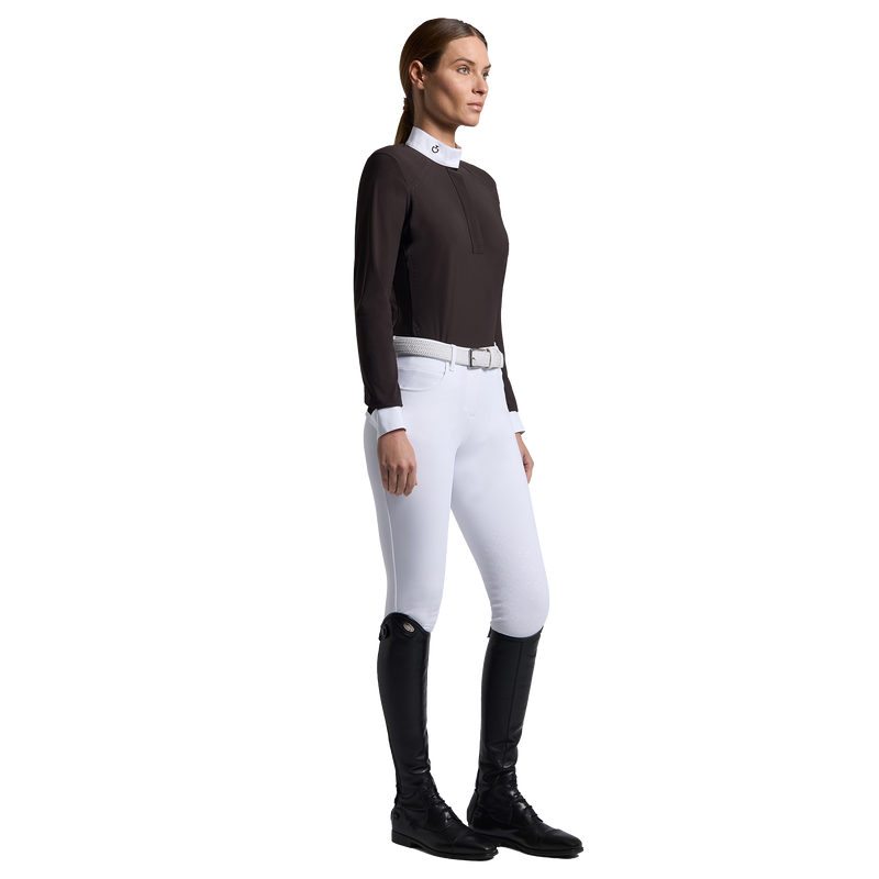 Cavalleria Toscana Show Shirt Perforated Inserts - Long Sleeves - Women