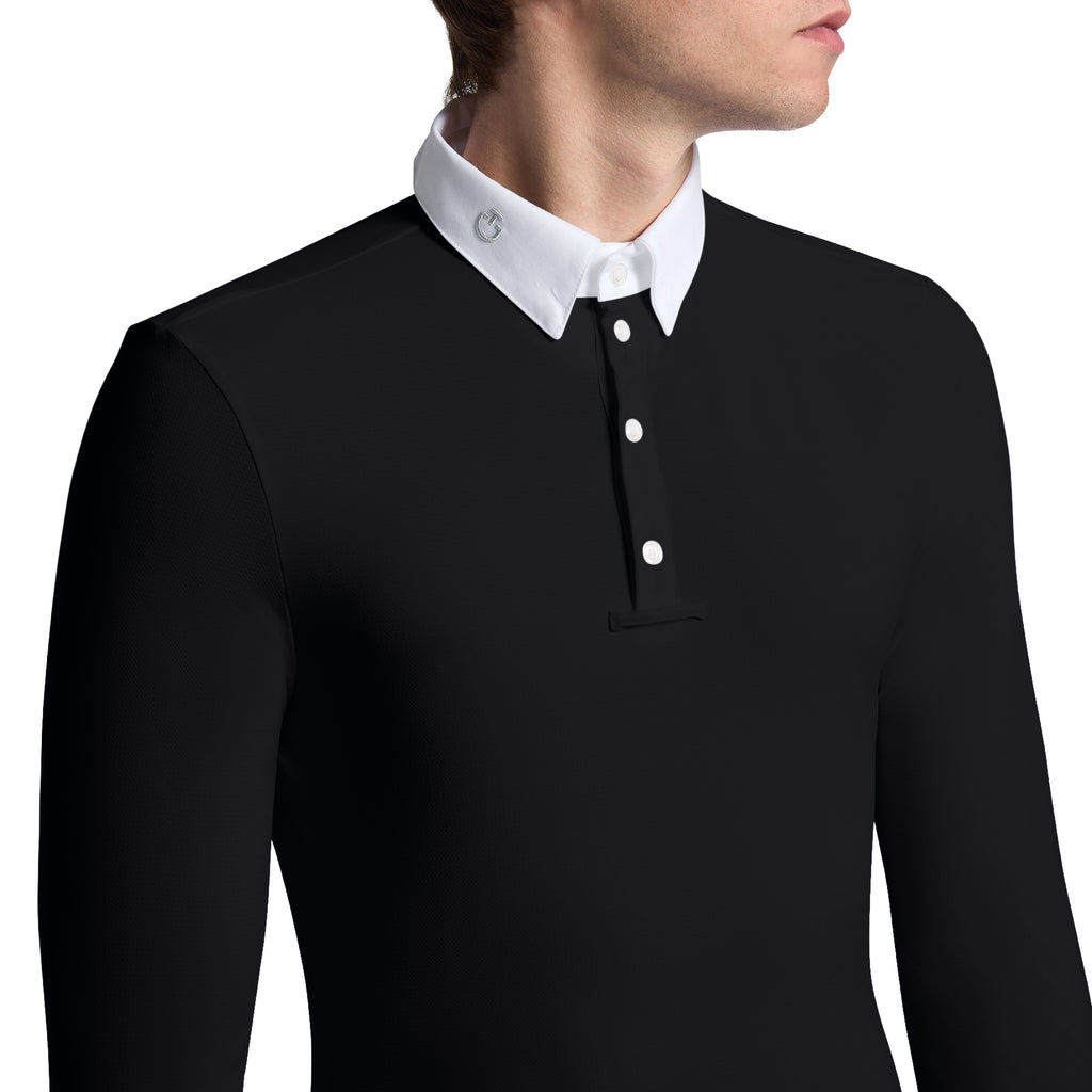 Cavalleria Toscana Turniershirt Warmes Jersey - Lange Ärmel - Herren