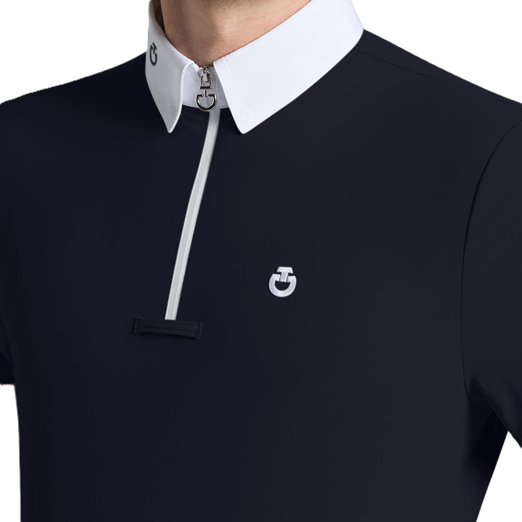 Cavalleria Toscana Wedstrijdshirt Jersey Zip - Korte Mouwen - Heren