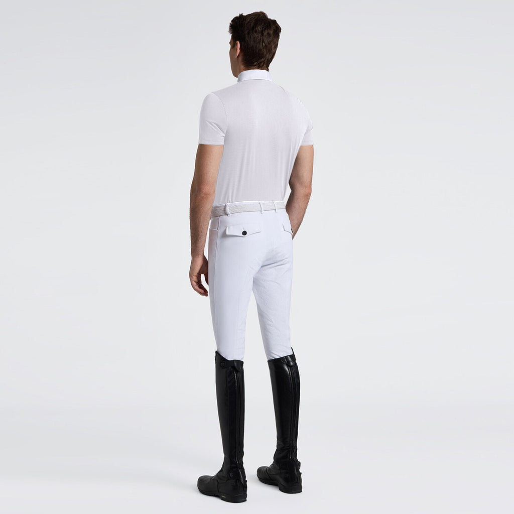 Cavalleria Toscana Turniershirt Jersey Zip - Kurze Ärmel - Herren