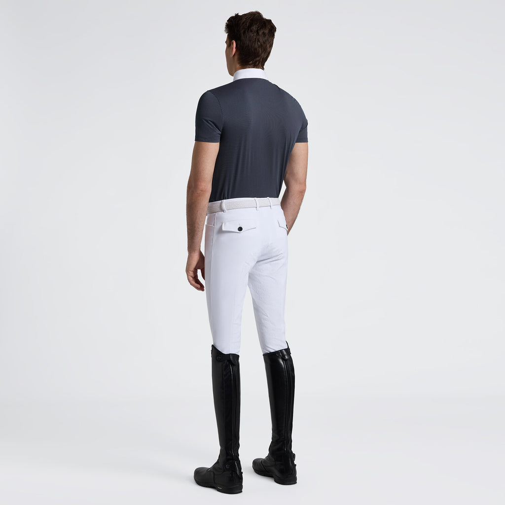 Cavalleria Toscana Turniershirt Jersey Zip - Kurze Ärmel - Herren