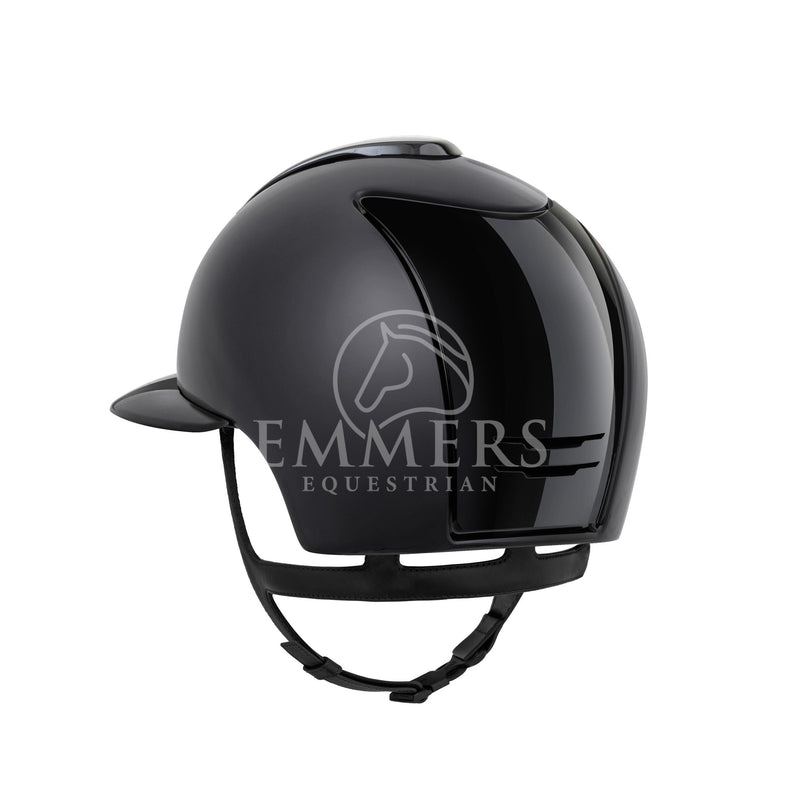 KEP Italia Cromo 2.0 - Textile Noir - Avant et arrière noir poli - Cadre chrome - Grille, dessous, bouton noir poli - Visière Polo noir poli - Jugulaire noire