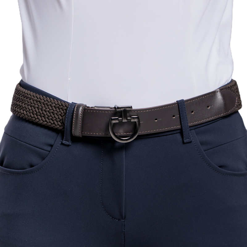 Cavalleria Toscana Elastic Belt - Metal Clasp with Logo - Women