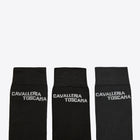 Cavalleria Toscana Jacquard Logo Socken - 3er Pack