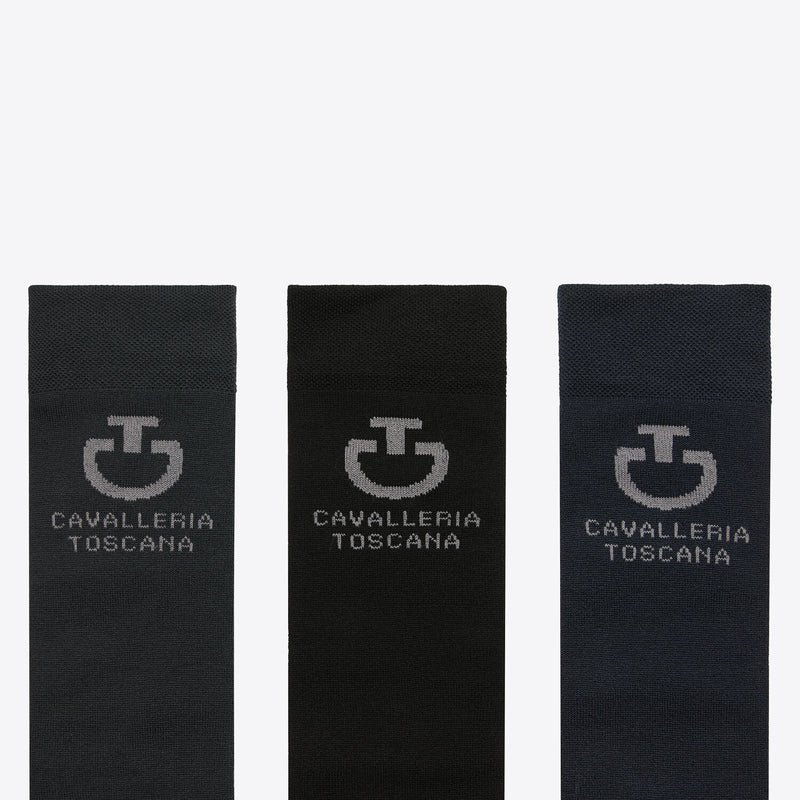 Cavalleria Toscana Jacquard Logo Socks - 3 Pack