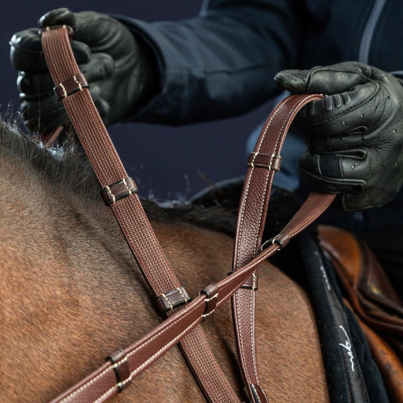Dy'on 5/8 Hunter Reins - With 7 Stops - US Collectie