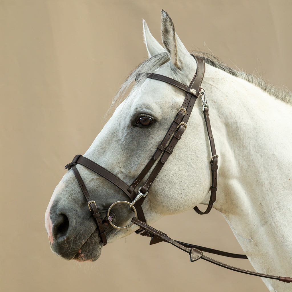 Dy'on Flat Leather Hoofdstel Met Clips