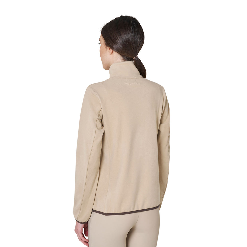 Equestro Fleece Sweater High Neck With Half Zip - Women