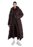 Aztec Diamond Matte Long Puffer Jacket - Women