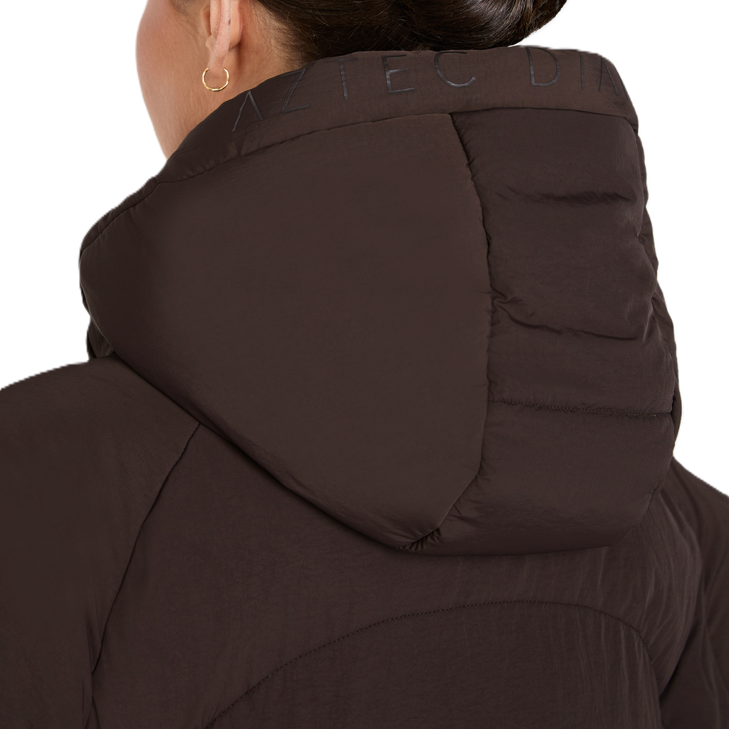 Aztec Diamond Matte Puffer Jacket - Women