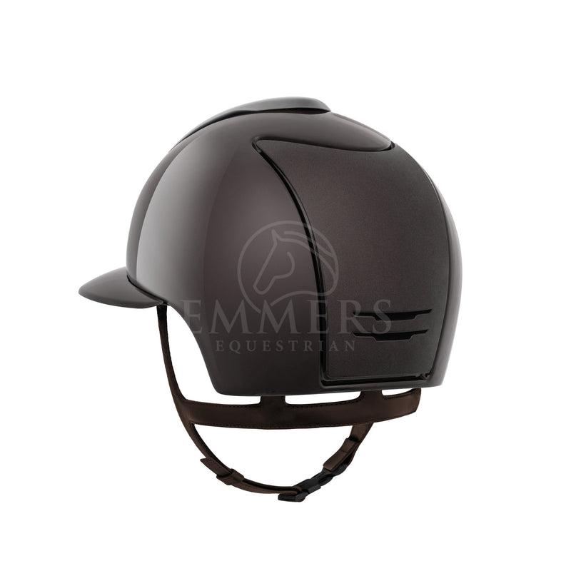 KEP Italia Cromo 2.0 / Polish Bruin / Grille avant-arrière textile noir / Cadre grille bouton sous-mentonnière Polish Bruin / Visière Polo Polish Bruin / Jugulaire Bruin