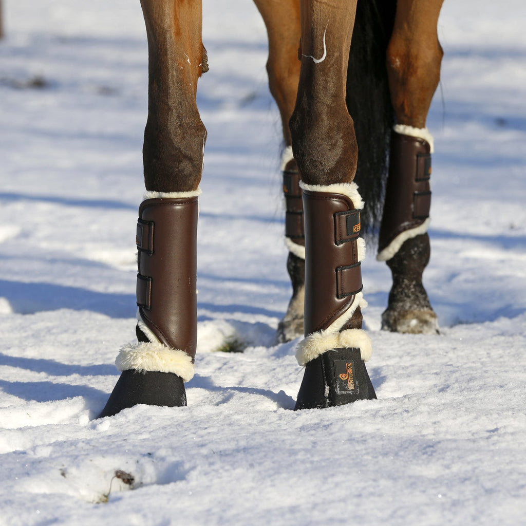Kentucky Beenbeschermers Turnout - Leer + Wol - Achter