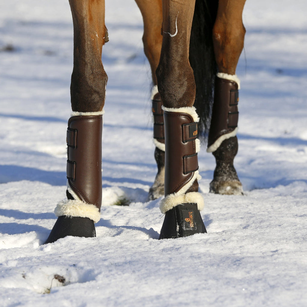 Kentucky Turnout Stiefel - Leder + Lammfell - Vorderseite