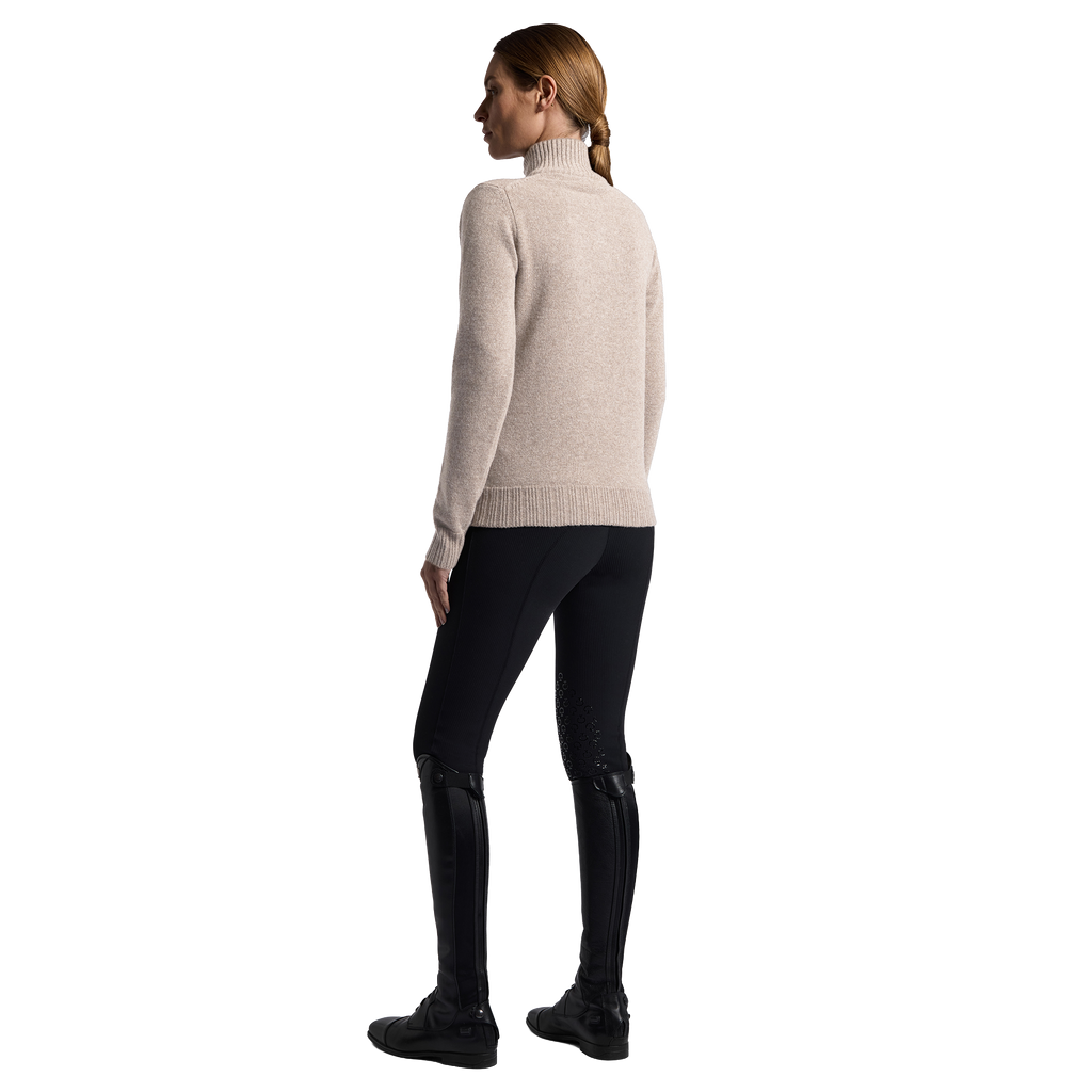 Cavalleria Toscana Sweater Turleneck Zip Pure Wool - Women