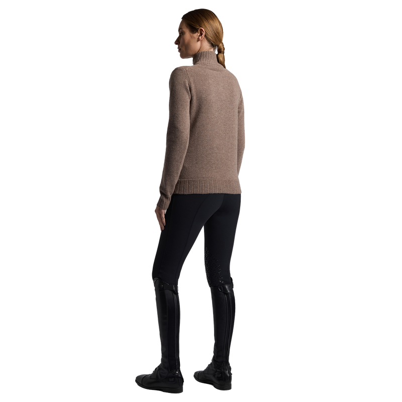 Cavalleria Toscana Sweater Turleneck Zip Pure Wool - Women