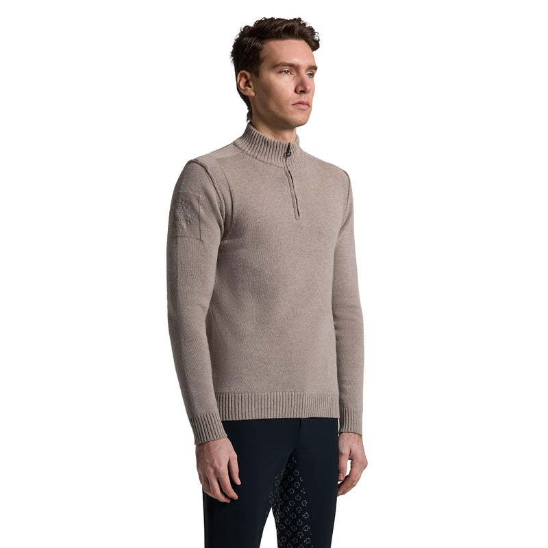 Cavalleria Toscana Sweater Pure Wool Half Zip - Men