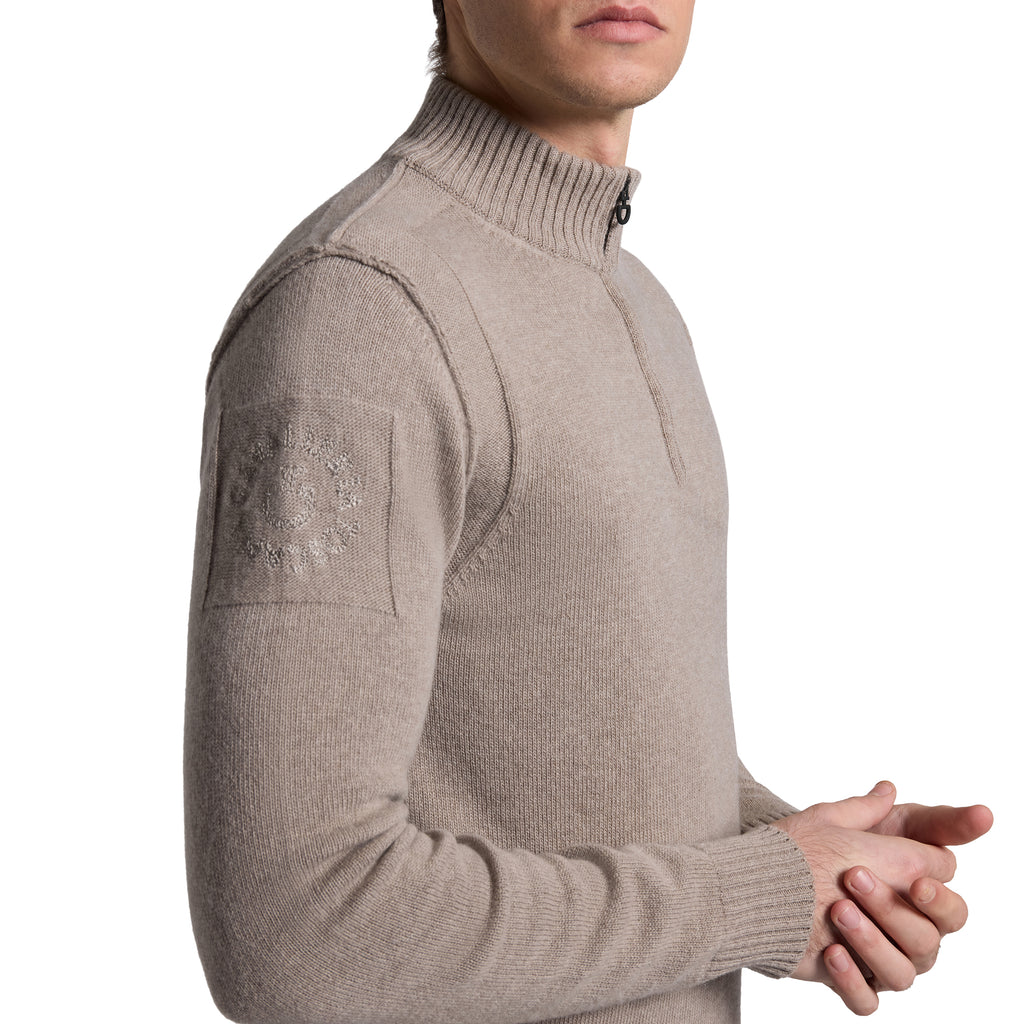 Cavalleria Toscana Sweater Pure Wool Half Zip - Men