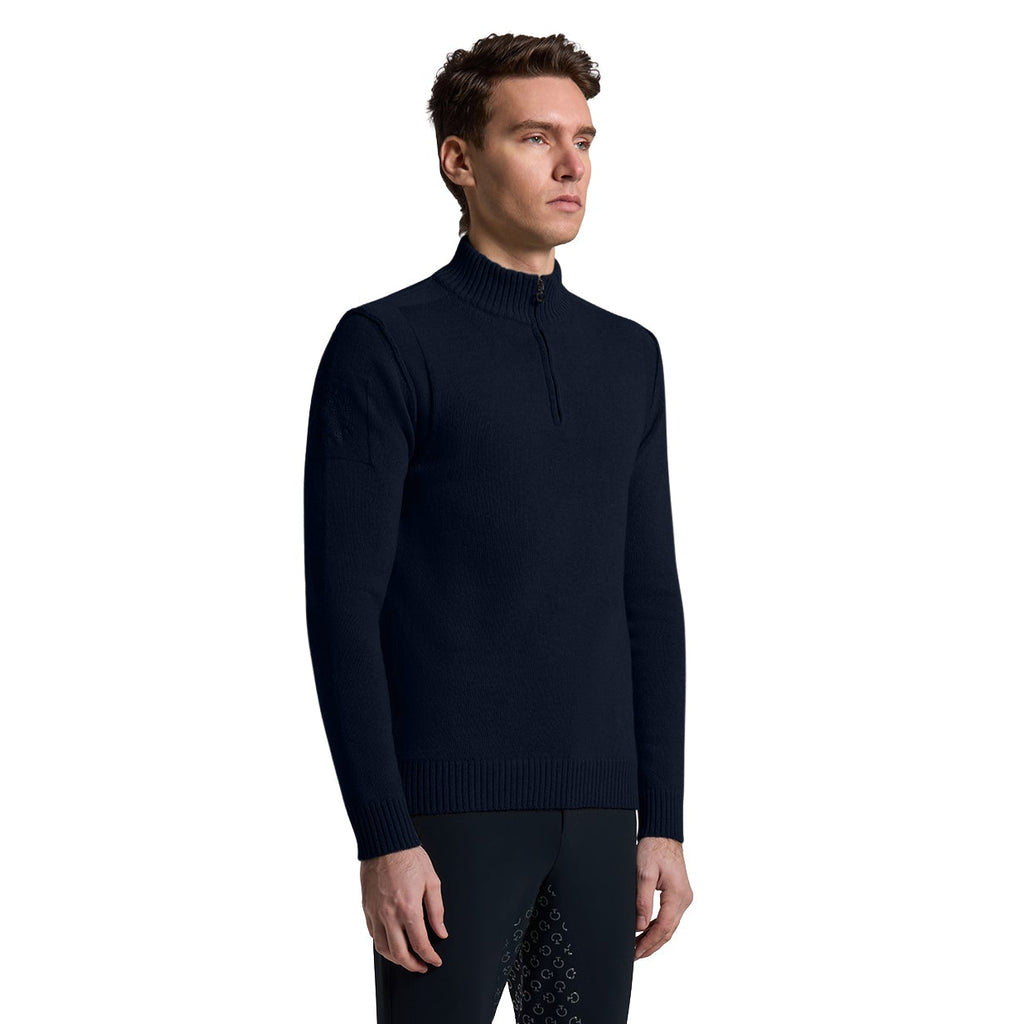 Cavalleria Toscana Sweater Pure Wool Half Zip - Men