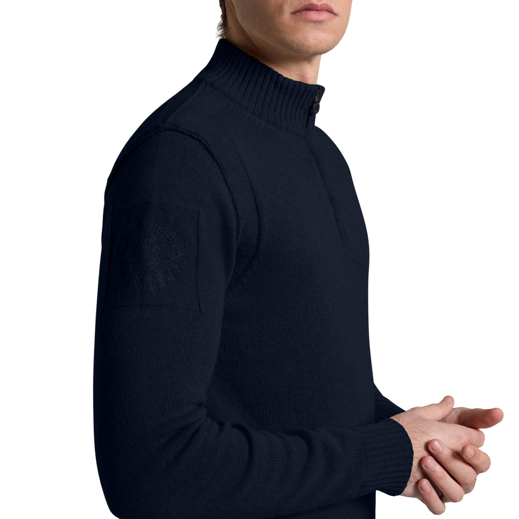 Cavalleria Toscana Sweater Pure Wool Half Zip - Men