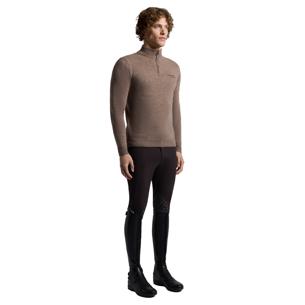 Cavalleria Toscana Sweater Turleneck Zip Pure Wool - Men